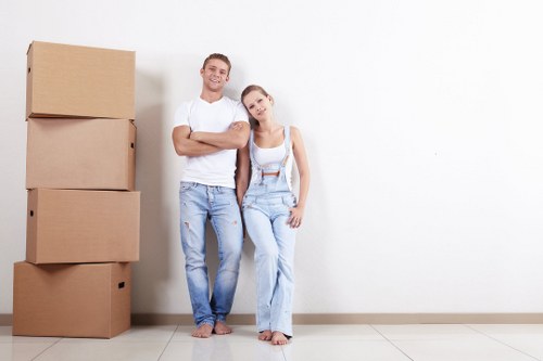 Removal van service in Belsize Park preparing for a local move