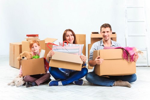 Removal team planning a house move in Belsize Park