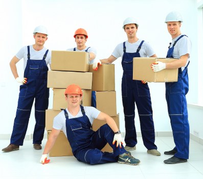 Team using proper lifting and handling equipment during removals