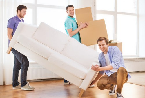Preparation checklist and packing materials for a home removal