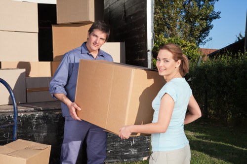 Local movers handling access and loading challenges on a Belsize Park street
